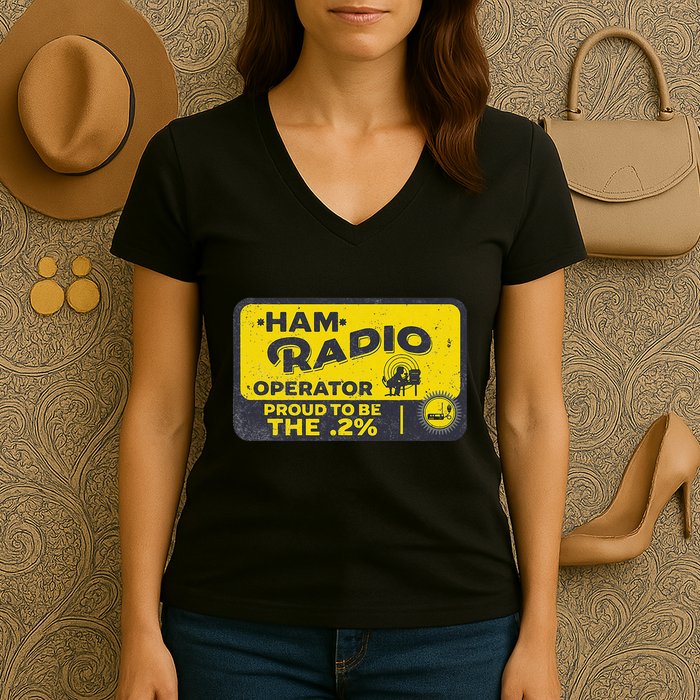 Ham Radio Operator For Signalers And Technicians Women's V-Neck T-Shirt