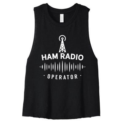 Ham Radio Operator Service Amateur Gift Women's Racerback Cropped Tank