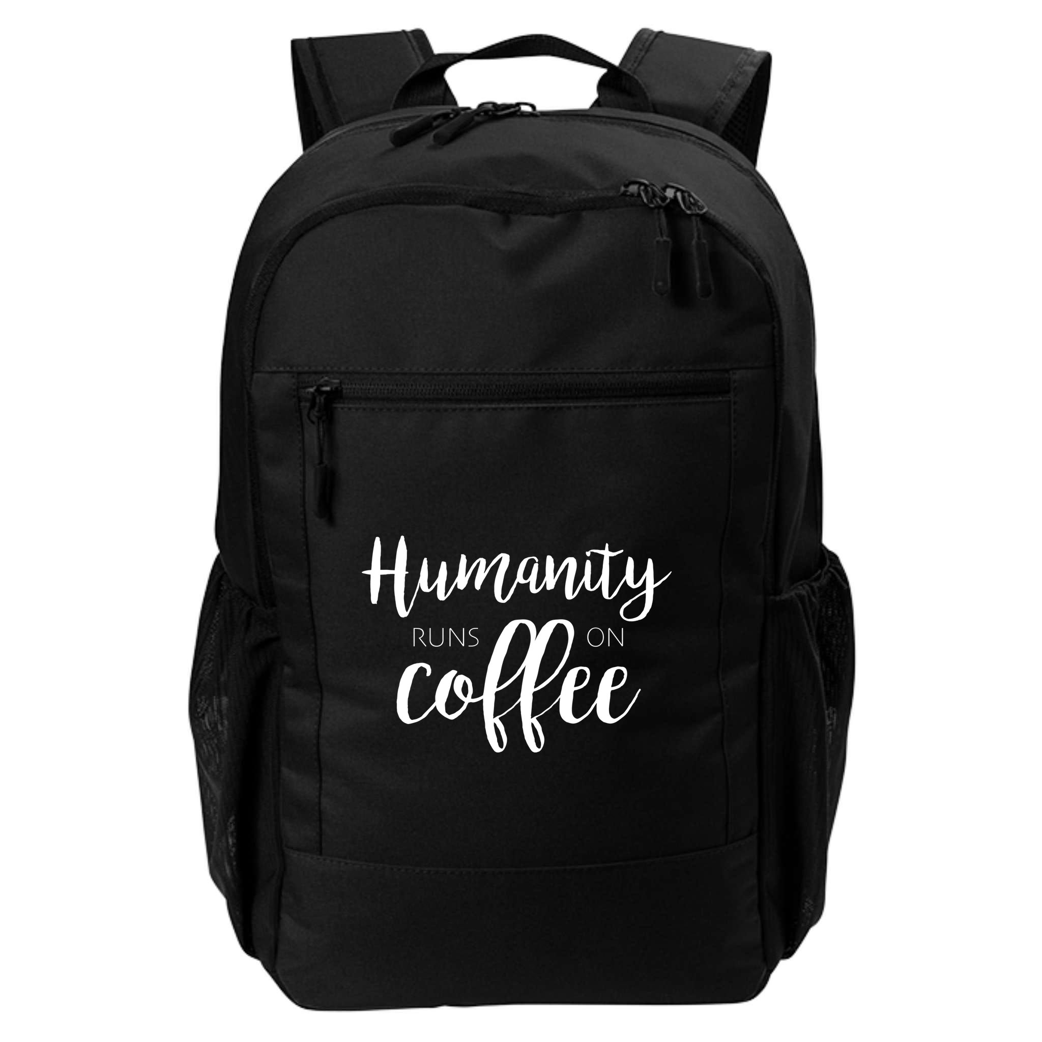 Humanity Runs On Coffee Backpack
