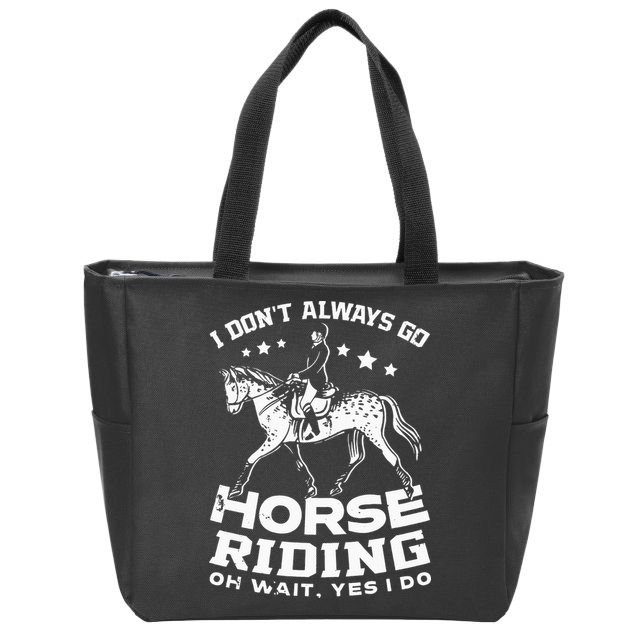 Horse Riding Owner Outfit Equestrian Horse Lover Zip Tote Bag