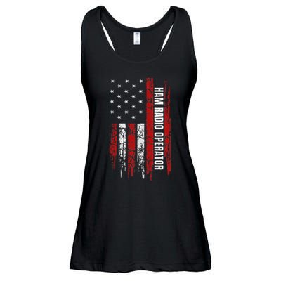 Ham Radio Operator American Usa Flag Amateur Radio Ladies Essential Flowy Tank