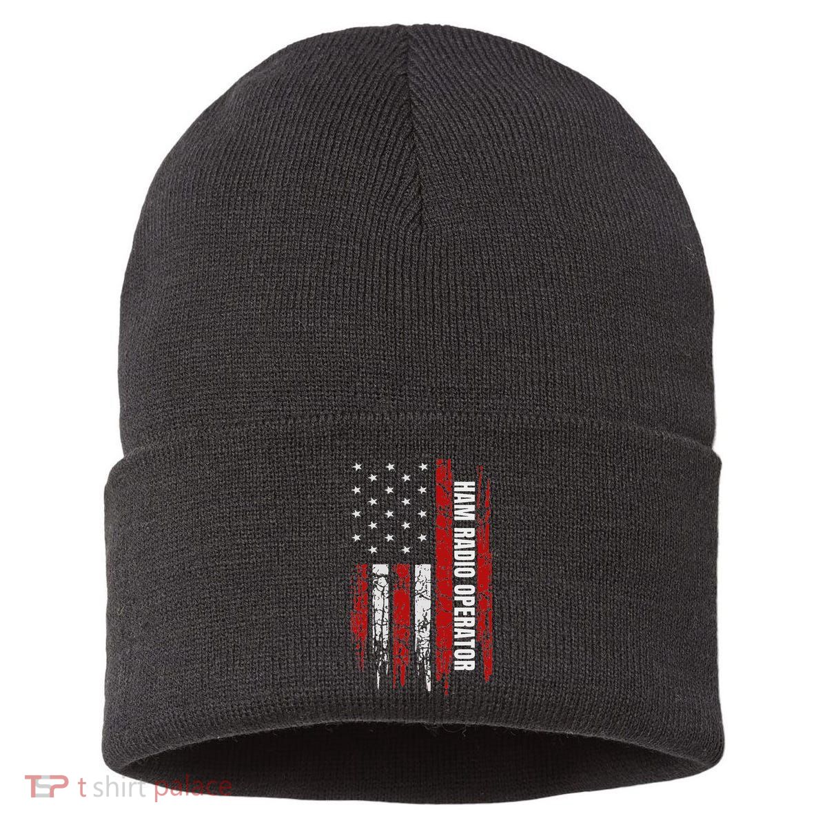 Ham Radio Operator American Usa Flag Amateur Radio Sustainable Knit Beanie