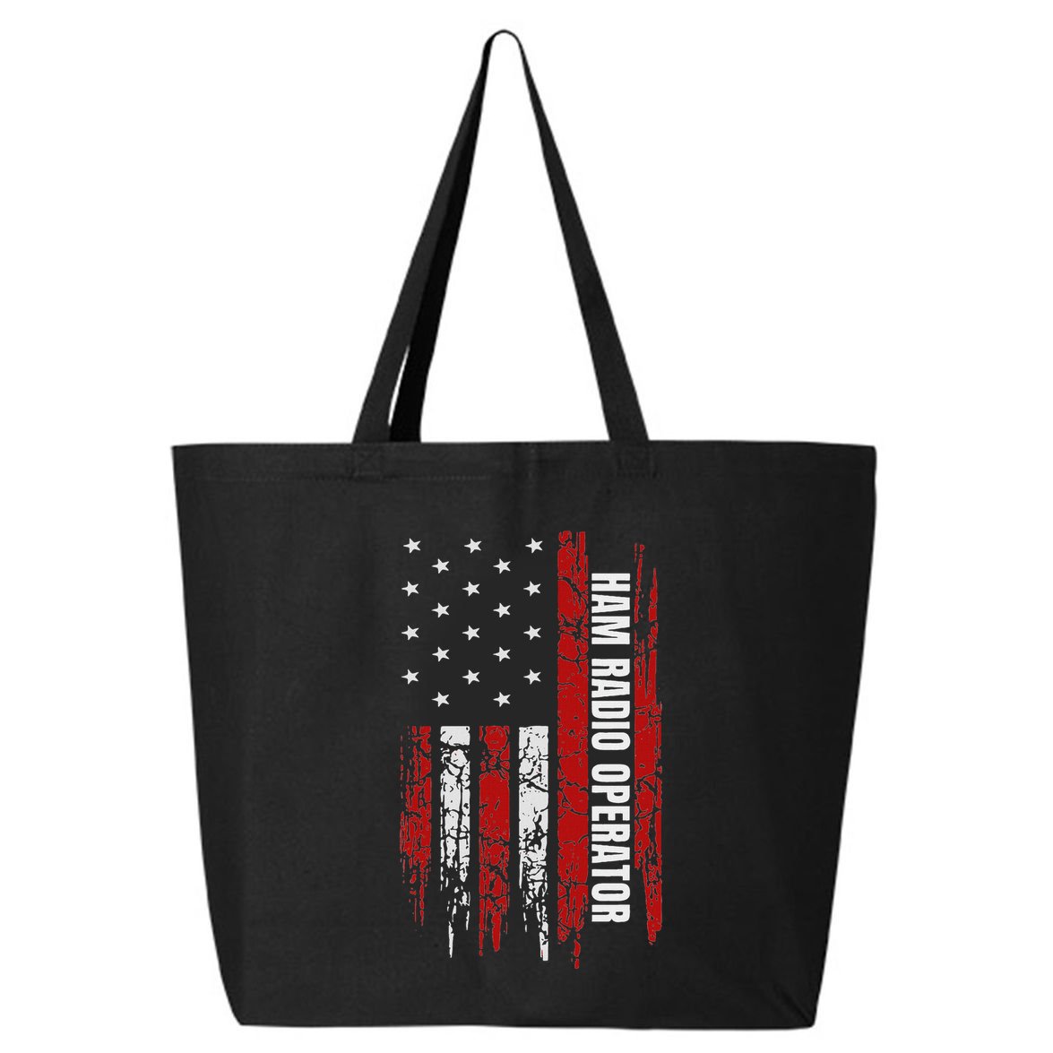 Ham Radio Operator American Usa Flag Amateur Radio 25L Jumbo Tote