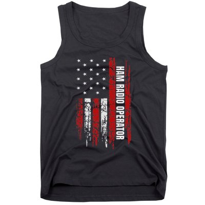 Ham Radio Operator American Usa Flag Amateur Radio Tank Top