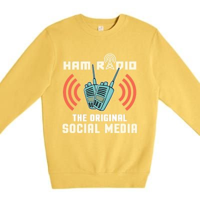 Ham Radio Operator CB Radio Funny Premium Crewneck Sweatshirt