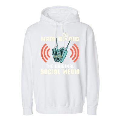 Ham Radio Operator CB Radio Funny Garment-Dyed Fleece Hoodie