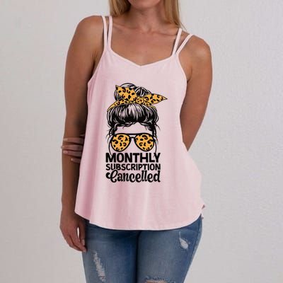 Hysterectomy Recovery Products Uterus Messy Bun Leopard Women's Strappy Tank