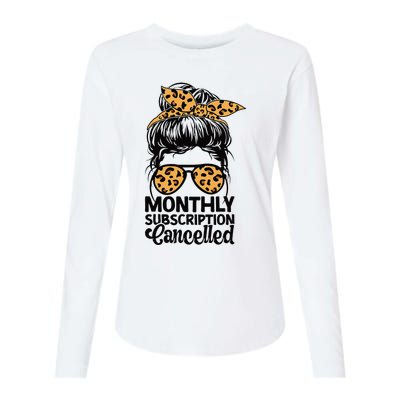 Hysterectomy Recovery Products Uterus Messy Bun Leopard Womens Cotton Relaxed Long Sleeve T-Shirt