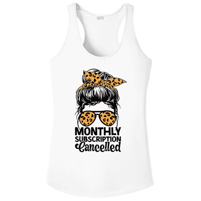 Hysterectomy Recovery Products Uterus Messy Bun Leopard Ladies PosiCharge Competitor Racerback Tank