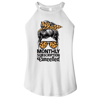 Hysterectomy Recovery Products Uterus Messy Bun Leopard Women’s Perfect Tri Rocker Tank