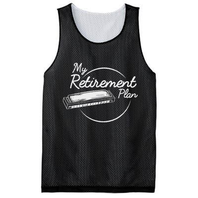 Harmonica Retirement Plan I Mouth Organ Gift Mesh Reversible Basketball Jersey Tank