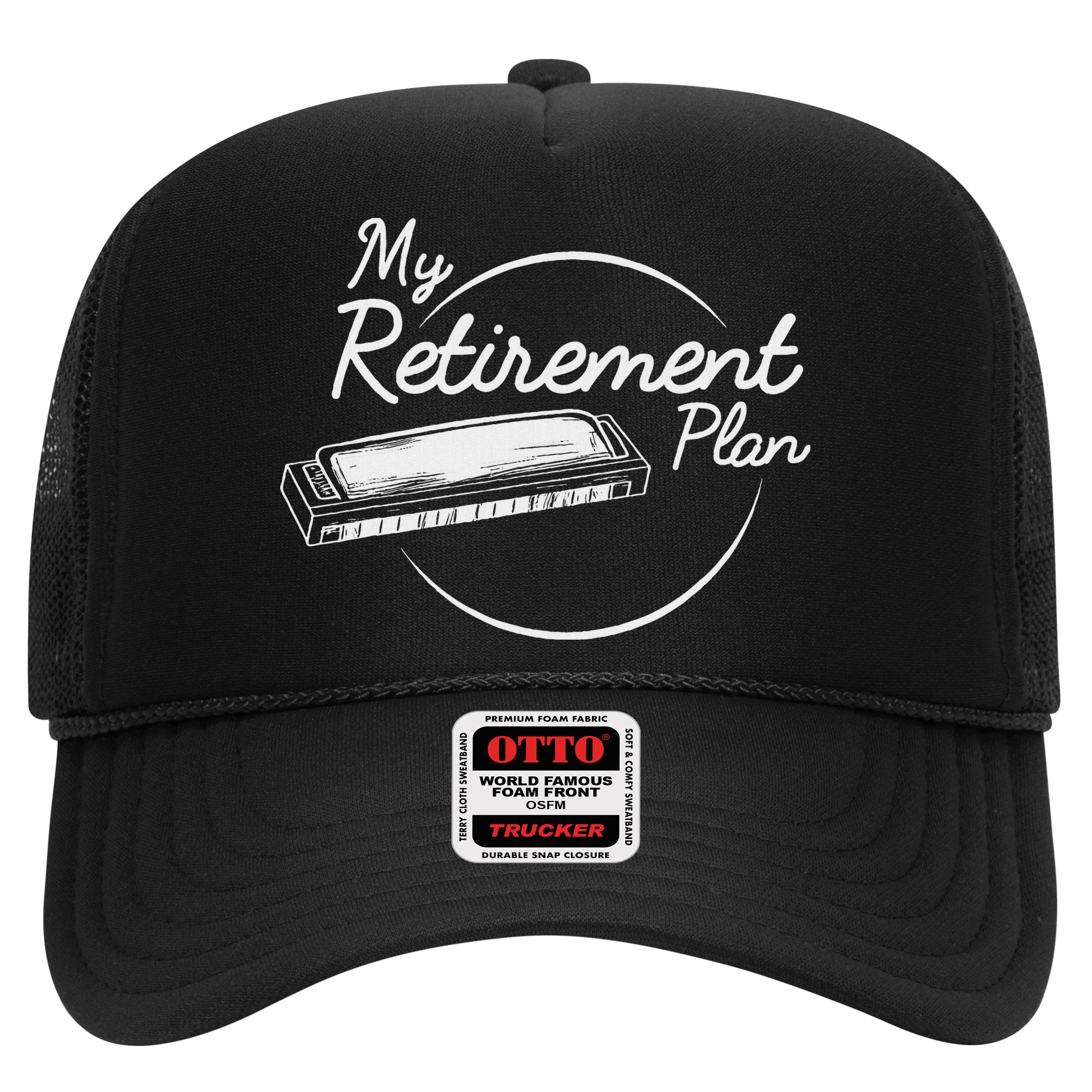 Harmonica Retirement Plan I Mouth Organ Gift Hat
