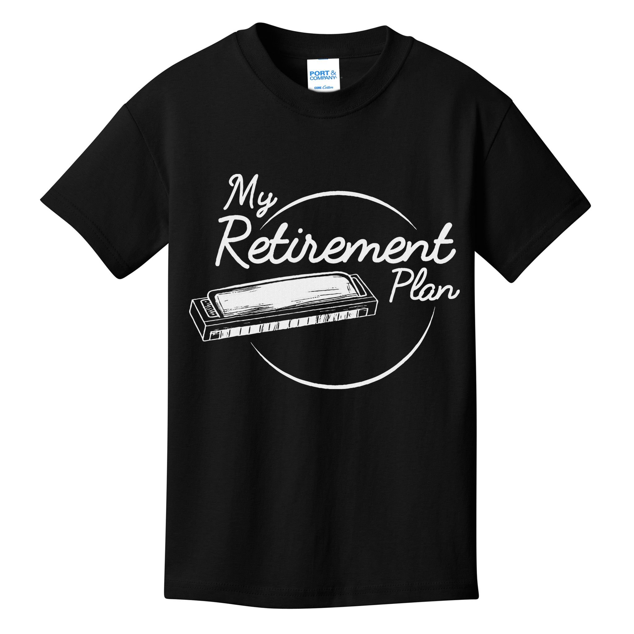 Harmonica Retirement Plan I Mouth Organ Gift Kids T-Shirt