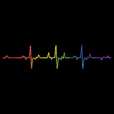 Heartbeat Rainbow Pride Lgbtq Ally Pulse Colors T-Shirt