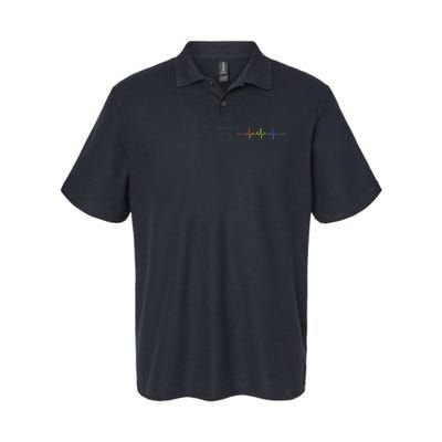 Heartbeat Rainbow Pride Lgbtq Ally Pulse Colors Polo