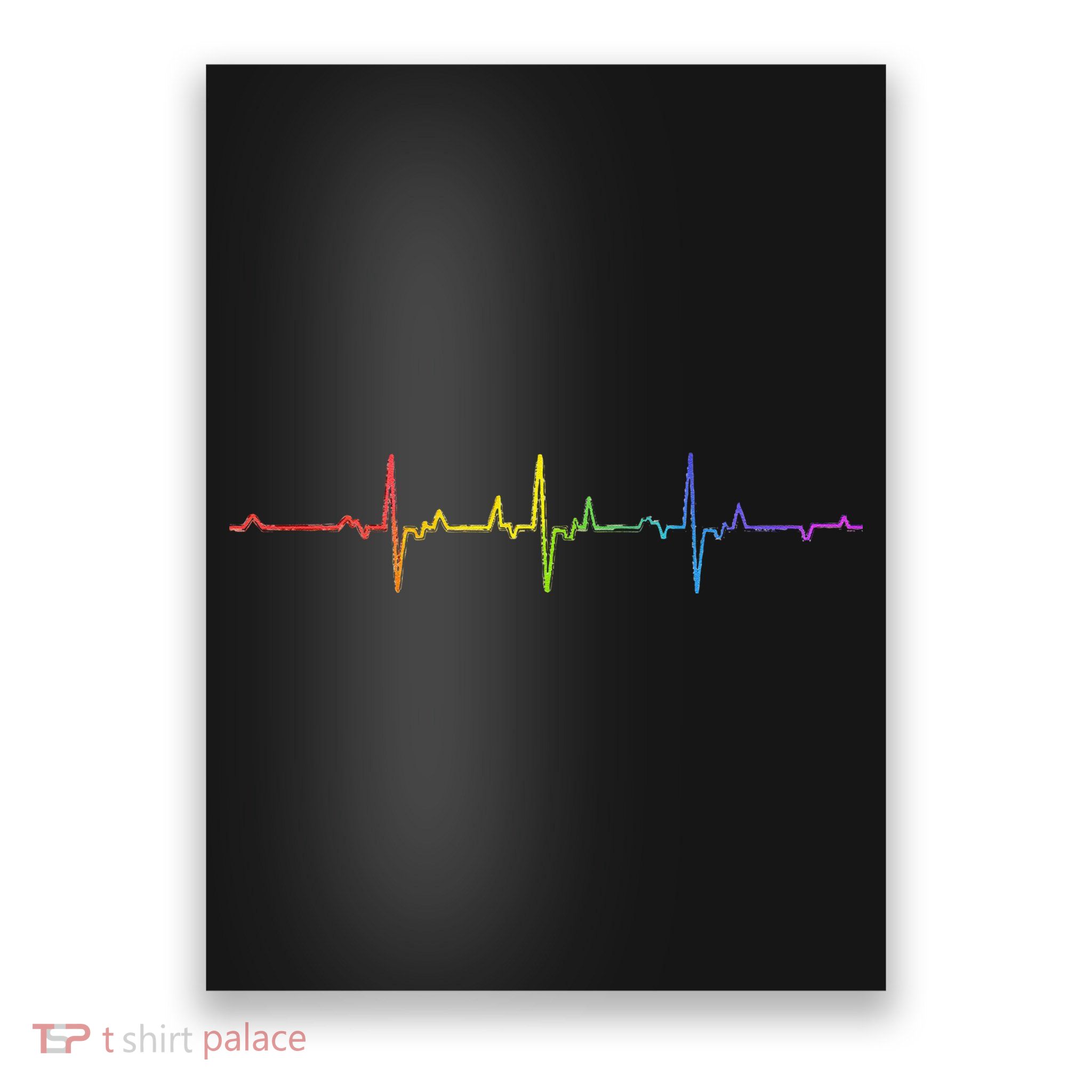 Heartbeat Rainbow Pride Lgbtq Ally Pulse Colors Poster
