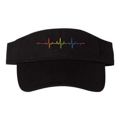 Heartbeat Rainbow Pride Lgbtq Ally Pulse Colors Visor