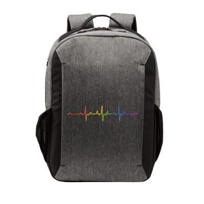 Heartbeat Rainbow Pride Lgbtq Ally Pulse Colors Vector Backpack