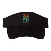 Human Rights Peace Inclusion Love Equality Valucap Bio-Washed Visor