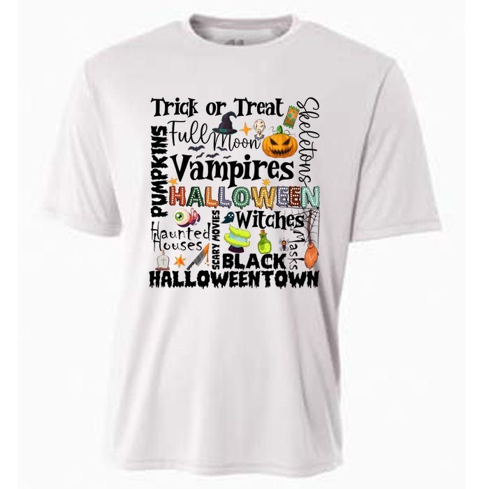 Halloween Retro Pumpkin Ghost Vampires Cooling Performance Crew T-Shirt