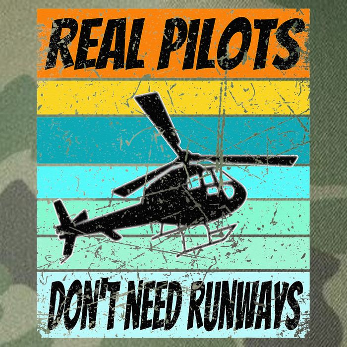 Helicopter Real Pilots Dont Need Runways Legacy Tie Dye Trucker Hat