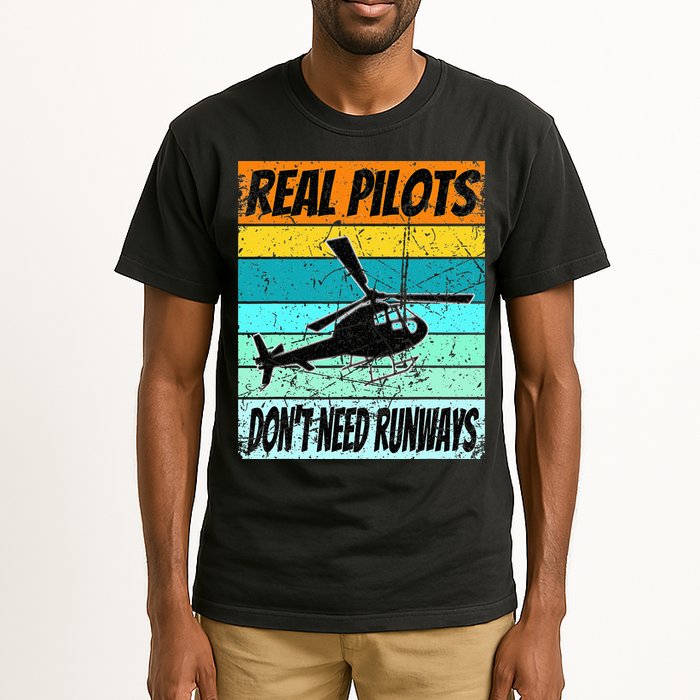 Helicopter Real Pilots Dont Need Runways Tall T-Shirt