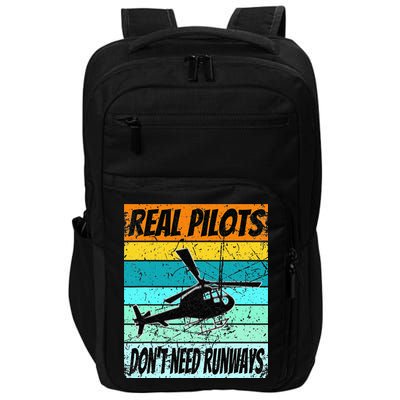Helicopter Real Pilots Dont Need Runways Impact Tech Backpack
