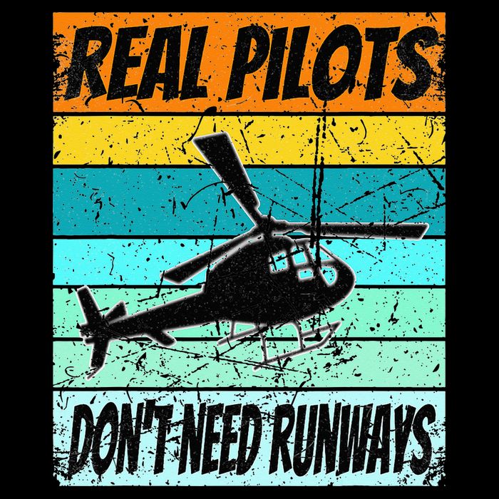 Helicopter Real Pilots Dont Need Runways Impact Tech Backpack