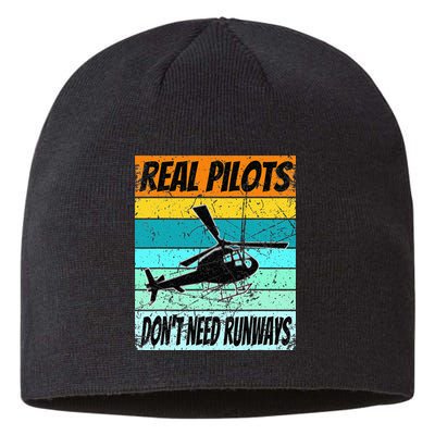 Helicopter Real Pilots Dont Need Runways Sustainable Beanie