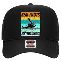 Helicopter Real Pilots Dont Need Runways Hat