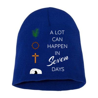 His Risen Palm Sunday Holy Week Good Friday Easter Gift Short Acrylic Beanie