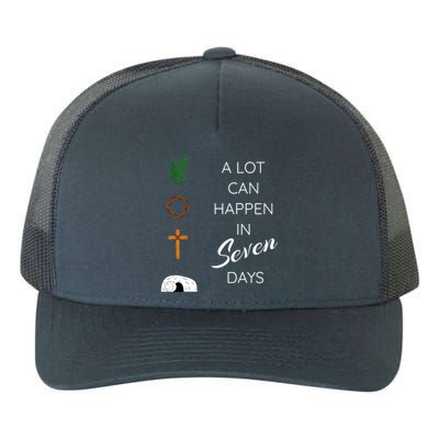 His Risen Palm Sunday Holy Week Good Friday Easter Gift Yupoong Adult 5-Panel Trucker Hat