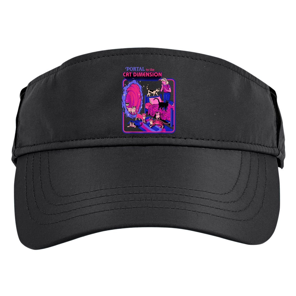 Halloween Retro Portal To The Cat Dimension Funny Adult Drive Performance Visor