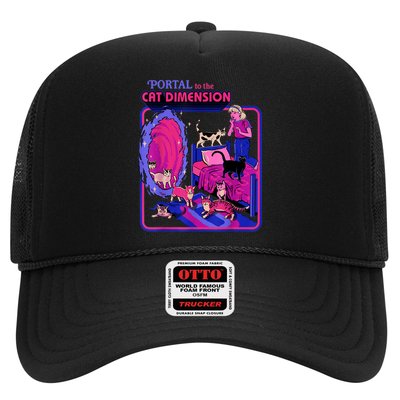Halloween Retro Portal To The Cat Dimension Funny Trucker Hat