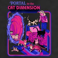 Halloween Retro Portal To The Cat Dimension Funny Hat
