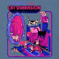 Halloween Retro Portal To The Cat Dimension Funny Garment-Dyed Sweatshirt