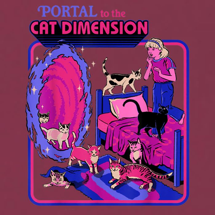 Halloween Retro Portal To The Cat Dimension Funny 16oz Travel Tumbler