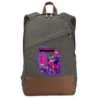 Halloween Retro Portal To The Cat Dimension Funny Cotton Canvas Backpack