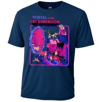 Halloween Retro Portal To The Cat Dimension Funny Performance Shirt
