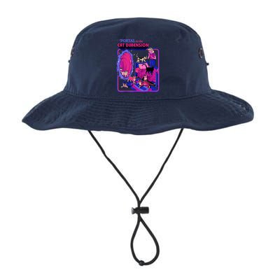Halloween Retro Portal To The Cat Dimension Funny Bucket Hat