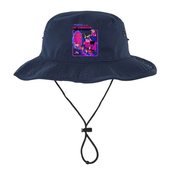 Halloween Retro Portal To The Cat Dimension Funny Bucket Hat