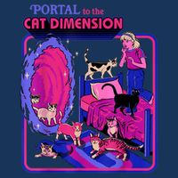 Halloween Retro Portal To The Cat Dimension Funny Drawstring Bag