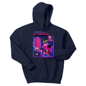 Halloween Retro Portal To The Cat Dimension Funny Kids Hoodie