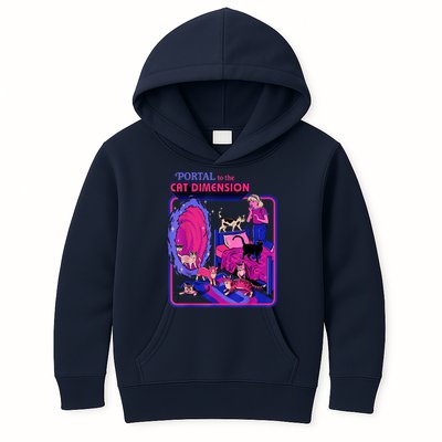 Halloween Retro Portal To The Cat Dimension Funny Kids Hoodie