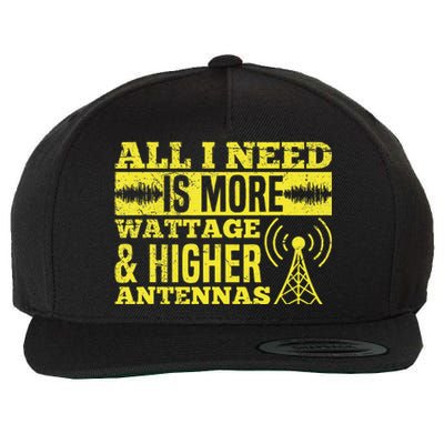 HAM Radio Professional Design for a Ham radio  Wool Snapback Cap