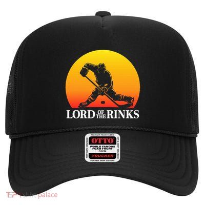 Hockey Rink Pun High Crown Mesh Back Trucker Hat