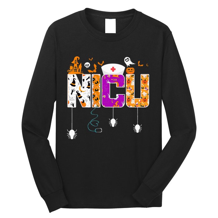 Halloween Retro Party for NICU Nurses and Nursing Students Long Sleeve Shirt