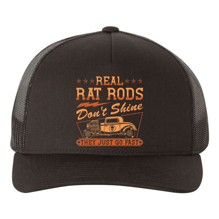 Hot Rod Rusty Car Dont Shine Vintage Rat Rod Yupoong Adult 5-Panel Trucker Hat