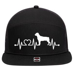 Heartbeat Rott Rottie Rottweiler Pulse For Dog Owners Ecg Gift 7 Panel Mesh Trucker Snapback Hat