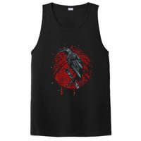 Halloween Raven Red Moon Spooky Night Crow PosiCharge Competitor Tank